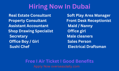Secretary Jobs In Dubai l Chef Jobs In Dubai